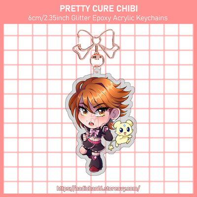 Pretty cure chibi acrylic keychains