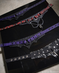 OOAK Bloodlines Choker - Purple Stripe/Brocade - Thumbnail 6