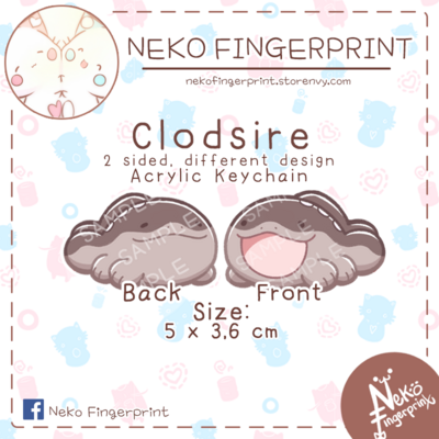 Clodsire acrylic keychain