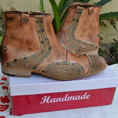 New unique and classic men leather jodhpur boot