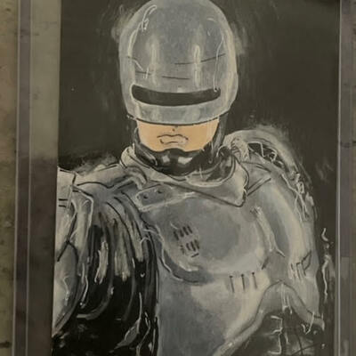 Robocop sketch card (original art)