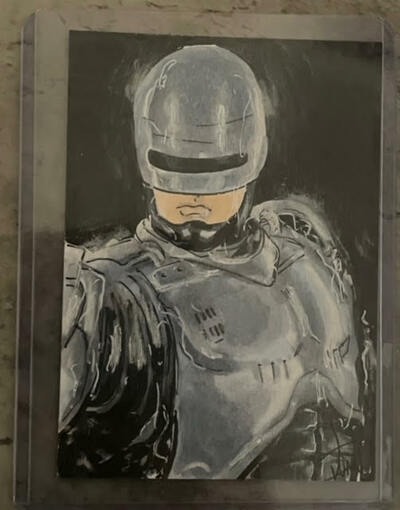 Robocop sketch card (original art)