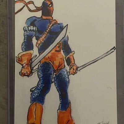 Deathstroke sketch card (original art)