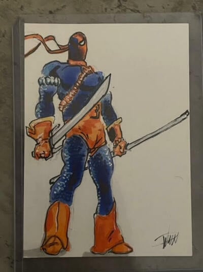 Deathstroke sketch card (original art)