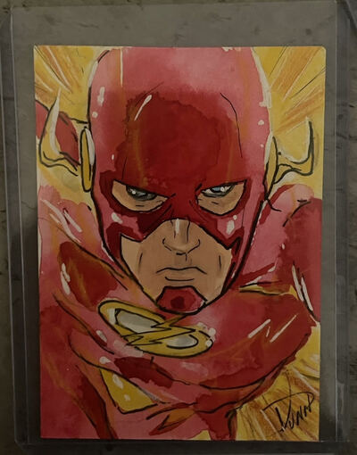 Flash sketch card (original art)