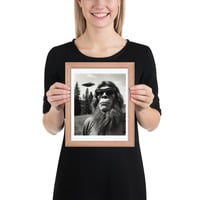 Funny Sasquatch Bigfoot with UFO Framed poster - Thumbnail 7
