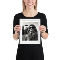 Funny Sasquatch Bigfoot with UFO Framed poster - Thumbnail 14