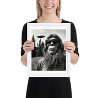 Funny Sasquatch Bigfoot with UFO Framed poster - Thumbnail 15
