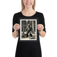 Funny Bigfoot Sasquatch Sighting Photo Framed poster - Thumbnail 1