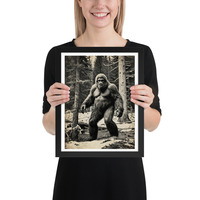 Funny Bigfoot Sasquatch Sighting Photo Framed poster - Thumbnail 2