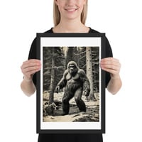 Funny Bigfoot Sasquatch Sighting Photo Framed poster - Thumbnail 4