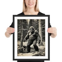 Funny Bigfoot Sasquatch Sighting Photo Framed poster - Thumbnail 5