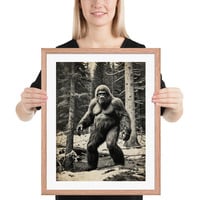 Funny Bigfoot Sasquatch Sighting Photo Framed poster - Thumbnail 11