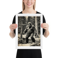 Funny Bigfoot Sasquatch Sighting Photo Framed poster - Thumbnail 16