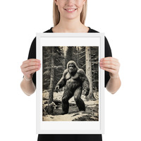 Funny Bigfoot Sasquatch Sighting Photo Framed poster - Thumbnail 17