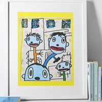 🧑‍🤝‍🧑 Drawing by Celipe Perroloco "We see it all blue"  - Thumbnail 2