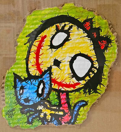  😈👧Drawing by Celipe Perroloco "How to take care of a pet" 