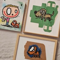 🐶Drawing by Celipe Perroloco "Green Dog"  - Thumbnail 3