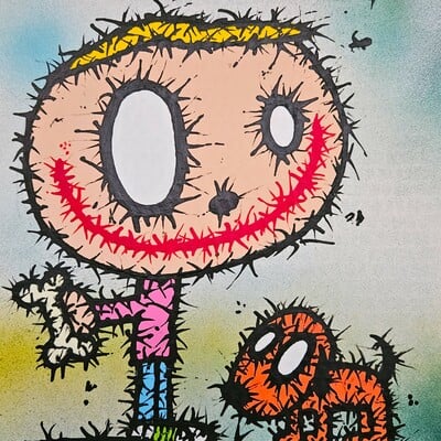 🐶 painting by celipe perroloco "best friends" 