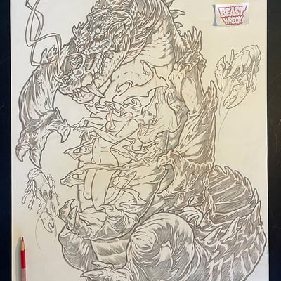 Croc-lord pencil art - Thumbnail 4