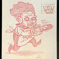 TCM: LEATHERFACE pencil art - Thumbnail 1