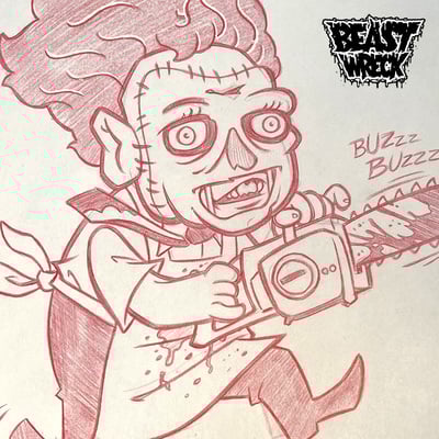 Tcm: leatherface pencil art - Thumbnail 4