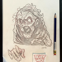 DAILY DEAD ZOMBIE Rough pencil art - Thumbnail 1