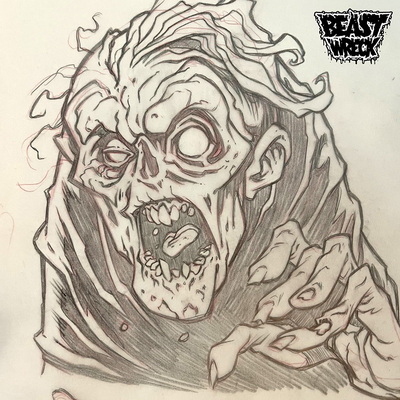 Daily dead zombie rough pencil art - Thumbnail 4