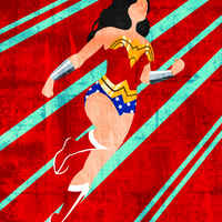 Minimalist Art Print - Wonder Woman - Thumbnail 1