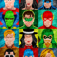 Collage Art Print - Justice League - Thumbnail 1