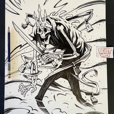 Desert lich ink artwork - Thumbnail 5