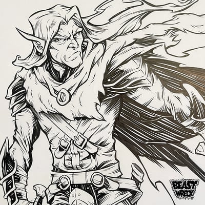 Drizzt do'urden ink artwork #1 - Thumbnail 3