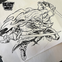 DRIZZT DO'URDEN ink or pencil artwork #3 - Thumbnail 1