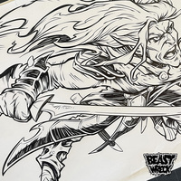 DRIZZT DO'URDEN ink or pencil artwork #3 - Thumbnail 3
