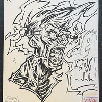 ELECTRIC FRANKENSTEIN pencil or ink art - Thumbnail 1