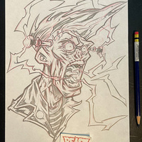ELECTRIC FRANKENSTEIN pencil or ink art - Thumbnail 2