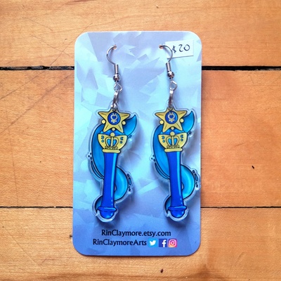 Sailor senshi scouts 1" wand earrings