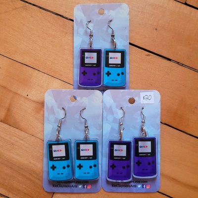 Gameboy colour 1" earrings
