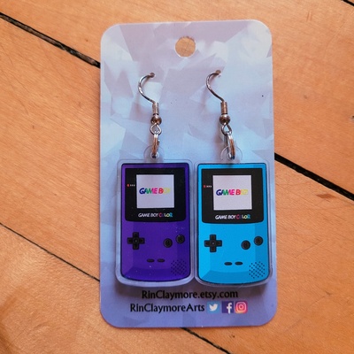 Gameboy colour 1" earrings