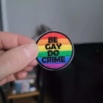 Be Gay Do Crime 1.5" Iron-on Patch