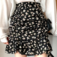 Stunning Floral Glamor Ruffle Layered Mini A-LINE Dress Cute Rave Awesome - Thumbnail 4