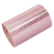 Handmade Baby Pink Color Metal Bangle bracelet Size 2.4, 2.6, 2.8, 36 PCS Bangle Set For Girls And Women