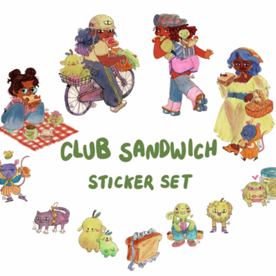 Club sandwhich sticker set