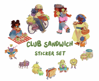 Club Sandwhich Sticker Set