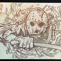 FRIDAY THE 13TH VIII Slipmat pencil art - Thumbnail 1
