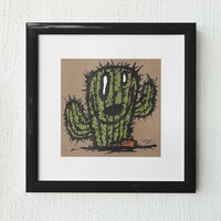 🌷Drawing by Celipe Perroloco "Happy Cactus" - Thumbnail 1