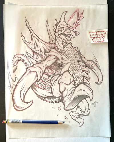 GIGAN METAL rough pencil art