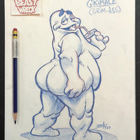 GRIMASS (THICC SHAKE) rough pencil art - Thumbnail 1