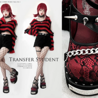 Punk Style Thick Bottom Rivets Platform Shoes - Thumbnail 3