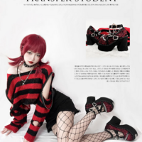 Punk Style Thick Bottom Rivets Platform Shoes - Thumbnail 4